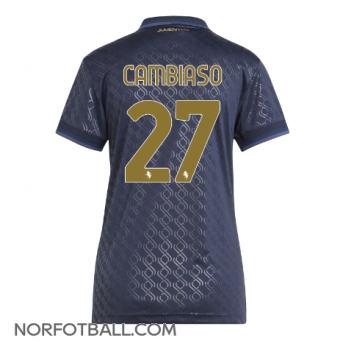 Billige Fotballdrakt Juventus Andrea Cambiaso #27 Replika Tredjedrakt Dame 2024-25 Kortermet